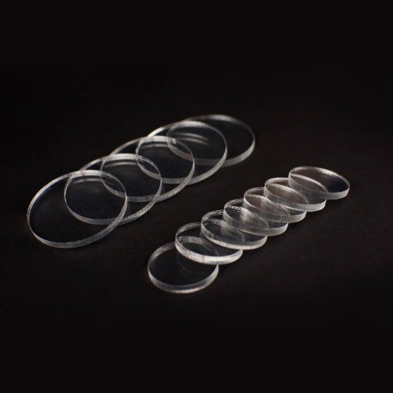 Clear Acrylic Miniature Bases (3mm) - Ø40