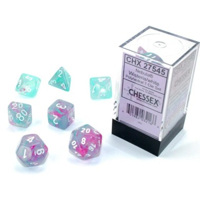 Nebula Luminary Wisteria/White Polyhedral 7-Die Set Nebula Luminary Wisteria/White Polyhedral 7-Die Set