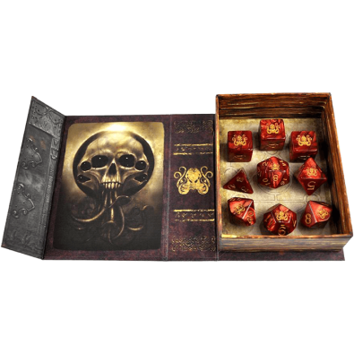 Elder Dice: Red Cthulhu Polyhedral Set