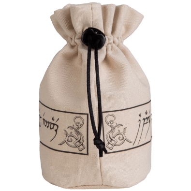 Elvish Beige & black Dice Pouch