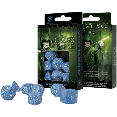 Elvish Glacier & white Dice Set (7)