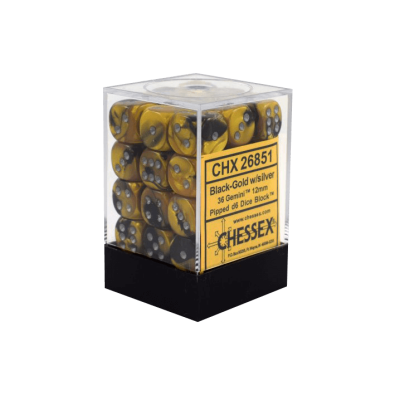 Gemini Polyhedral Black-Gold /silver x36