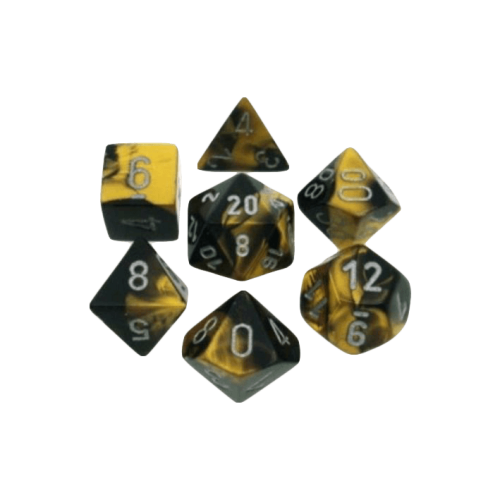 Gemini Polyhedral Black-Gold / silver x7