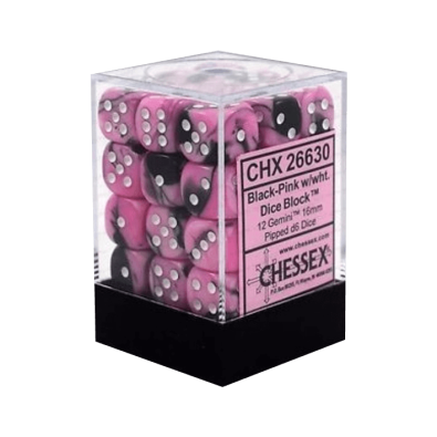 Gemini Polyhedral Black-Pink /white x12