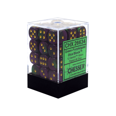 Gemini Polyhedral Green-Purple /gold x36