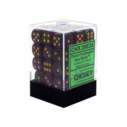 Gemini Polyhedral Green-Purple /gold x36