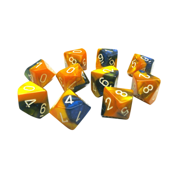 Gemini Polyhedral Masquerade-Yellow /white x10