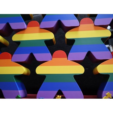 3D Deco Pride Meeple 3D Deco Pride Meeple