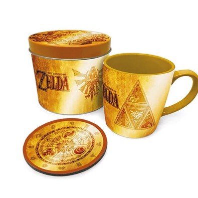 Golden Triforce Mug & Coaster Gift Set Golden Triforce Mug & Coaster Gift Set