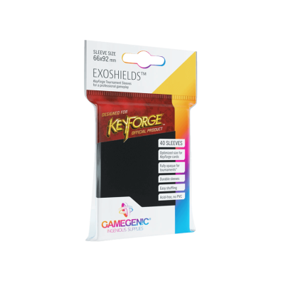 KeyForge Exoshields Tournament Sleeves - Black (40 Sleeves)