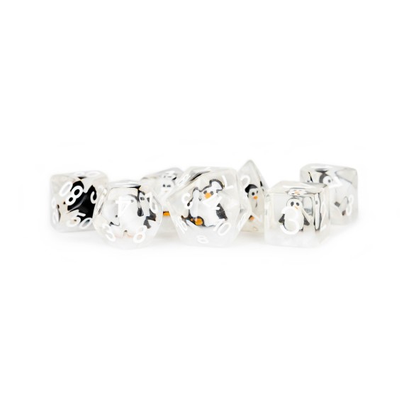 16mm Resin Poly Dice Set Penguin Dice