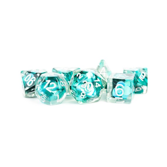 16mm Resin Poly Dice Set Mermaid Scale