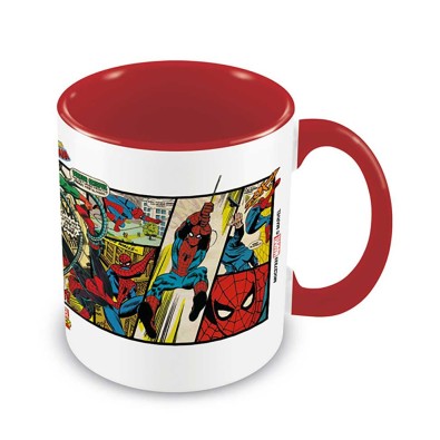 Marvel Comics (Spider-Man Panels) Red Coloured Inner Mug