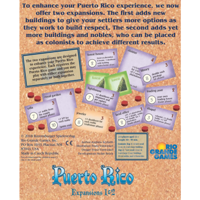 Puerto Rico: Expansions 1&2 - The New Buildings & The Nobles