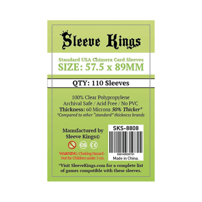 Sleeve Kings Mini USA Card Sleeves (41x63mm) - 110 Pack, -SKS-8801