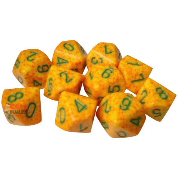 Speckled Dice Set D10 - Lotus x10