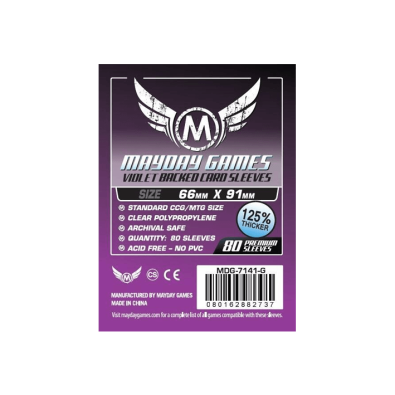 Standard Card Sleeves - Purple backed (80C)