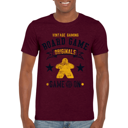 T-shirt: Vintage Gaming - Burgundy