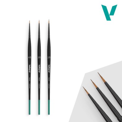 Vallejo Detail - Definition Set - Synthetic fibers (Sizes 4/0, 3/0 & 2/0) Vallejo Detail - Definition Set - Synthetic fibers (Sizes 4/0, 3/0 & 2/0)
