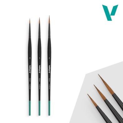 Vallejo Detail - Design Set - Synthetic fibers (Sizes 0, 1 & 2) Vallejo Detail - Design Set - Synthetic fibers (Sizes 0, 1 & 2)