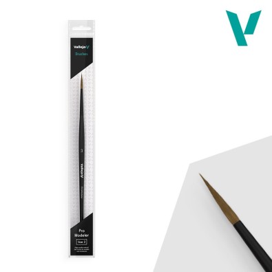 Vallejo Pro Modeler - Natural Hair Round Brush No. 10/0