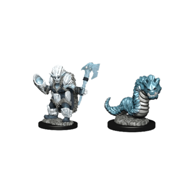WizKids Wardlings Painted Miniatures: Ice Orc & Ice Worm
