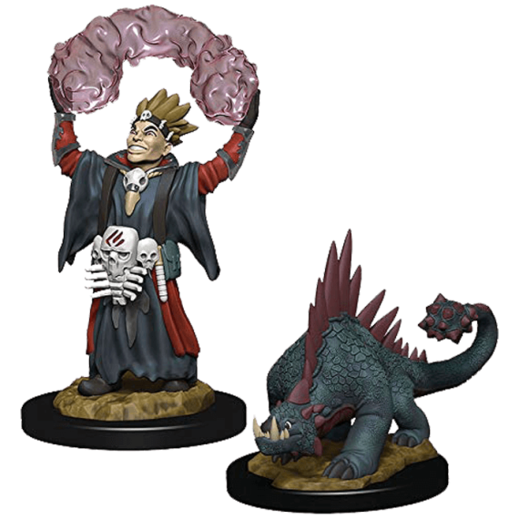 WizKids Wardlings Painted RPG Figures: Boy Warlock & Lizard